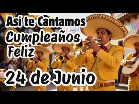 ASí te Cantamos Cumpleaños Feliz 24 de Junio 🎂  | Feliz Cumpleaños este día especial - LAS MAÑANITAS