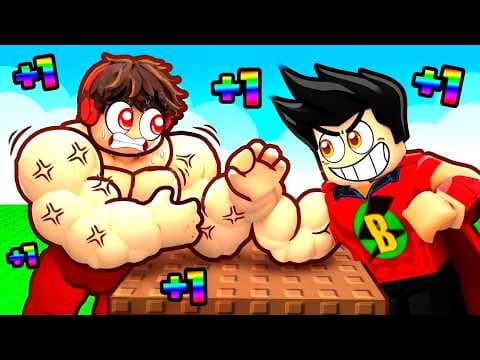 HER SANİYE KAS YAPTIM VE BİLEK GÜREŞİ ŞAMPİYONU OLDUM!! 😁 Roblox