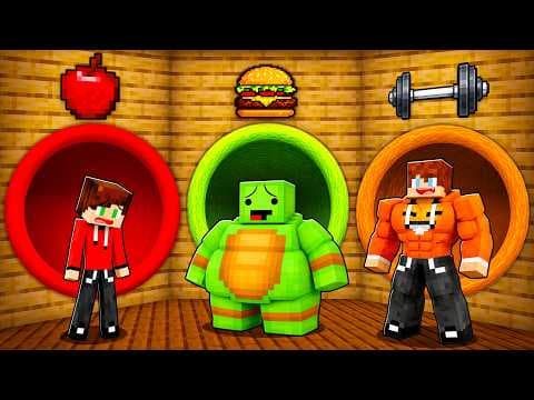Zjeżdżalnia CHUDY vs GRUBY vs SILNY w Minecraft! (Sebek, Niko, SmileSlow)