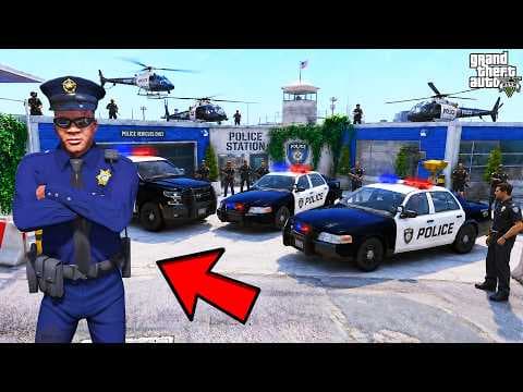 Franklin Turned His House Into a Police Station in GTA 5 | SHINCHAN and CHOP