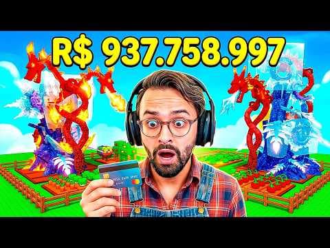 GASTEI R$ 937.758.997 NA MINHA PRIMEIRA VEZ NO GROW A GARDEN 😳🌱