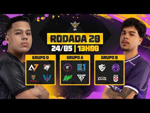 🚨FFWS BR 🏆 RODADA 20 - GRUPOS D, A e B | FREE FIRE AO VIVO🚨 #freefire