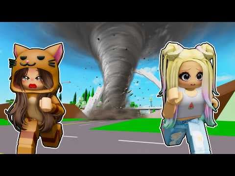 SOBREVIVIMOS al TORNADO de BROOKHAVEN con Mandarina en Roblox