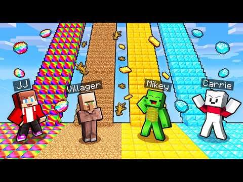 Mikey and JJ Friends: NOOB vs PRO - Minecraft Stairs House (Maizen)