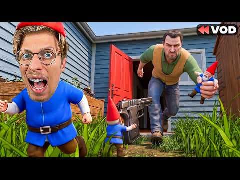 4 NAINS DE JARDIN vs 1 GÉANT (Burglin Gnomes | Ft les Ratzz)