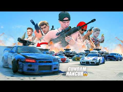 PERANG BESAR KITA SEMUA BERSATU UNTUK MELAWAN GUNDAM TERKUAT MUSUH - GTA 5 ROLEPLAY