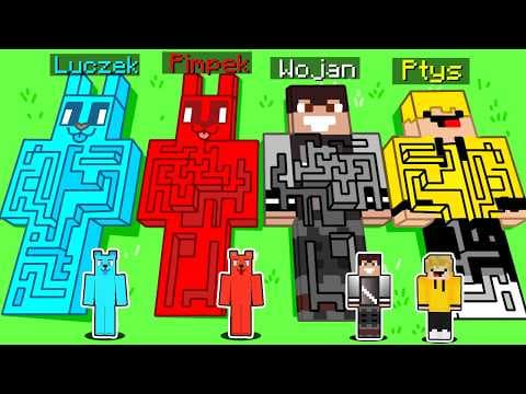 LABIRYNTY YOUTUBERÓW w Minecraft 🔵🔴🟤🟡