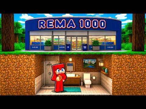 Jeg Bygger Et Hemmeligt Toilet Under Rema1000 i Minecraft!