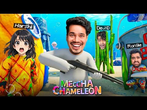 PRO PAINTER GANG IN MECCHA CHAMELEON😱🤣| 200IQ GAMEPLAY