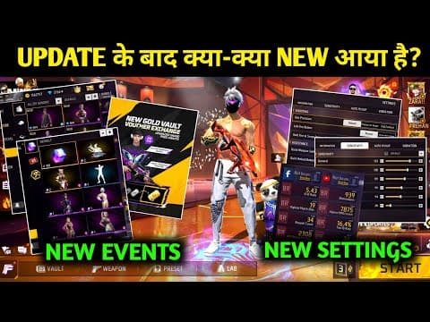 Update Ke Baad Kya kya New Aaya hai? New Changes After Update| 9th Anniversary Free Rewards FreeFire