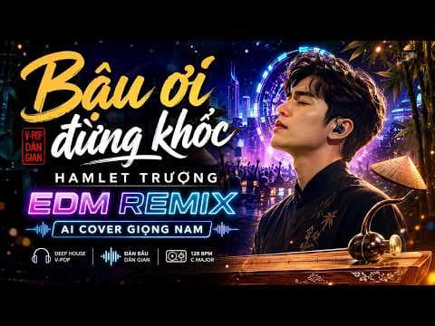 BẬU ƠI ĐỪNG KHÓC | Hamlet Trương | EDM Remix | AI Cover Giọng Nam