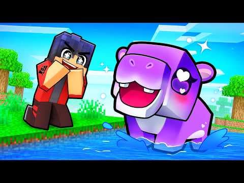 Playing as a HUNGRY HIPPOMUS in Minecraft!