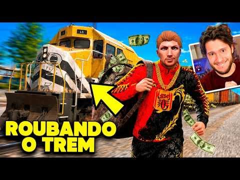 Roubando UM TREM pra SALVAR MEUS AMIGOS no GTA 5 RP!