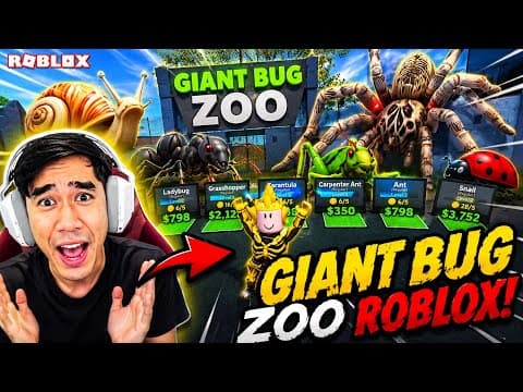 AKU MAIN GIANT BUG ZOO ROBLOX 😂