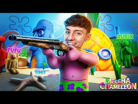 WIR VERSTECKEN uns in BIKINI BOTTOM!😂 | Meccha Chameleon