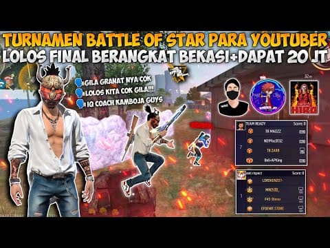 TURNAMEN BATTLE OF STARS PARA KREATOR 🏆 AKHIRNYA LOLOS GRAND FINAL OTW BEKASI+20 JUTA!!