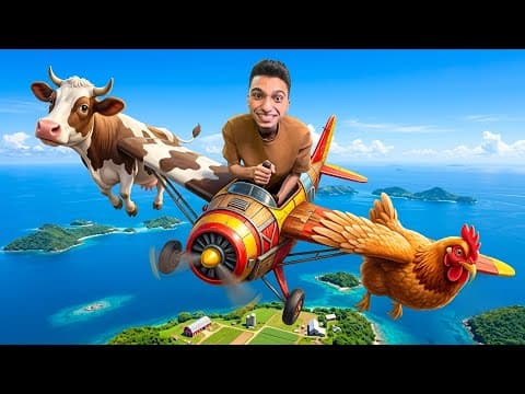 في اللعبه دي انا بصنع طياره علشان اوصل بيها حيوانات الي جزيره مفقوده 🔥 | roblox