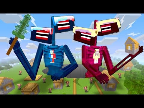 恐怖の化け物【サイレンヘッド】として生きるマインクラフト🔥【マイクラ】ぽっぴんず