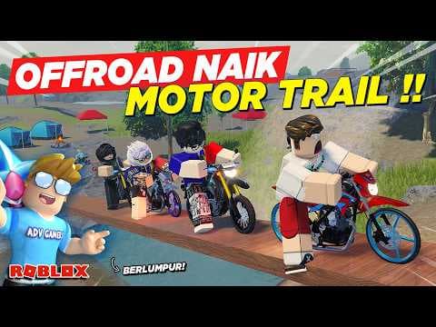 OFFROAD NAIK MOTOR TRAIL POLISI DAN MOTOR DRAG SUREX MALAH MASUK SUNGAI !! ROLEPLAY RDID - Roblox