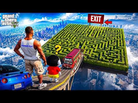 Franklin & Shinchan Survived The Biggest Maze Of Los Santos in GTA 5! | GTA 5 Telugu Gameplay