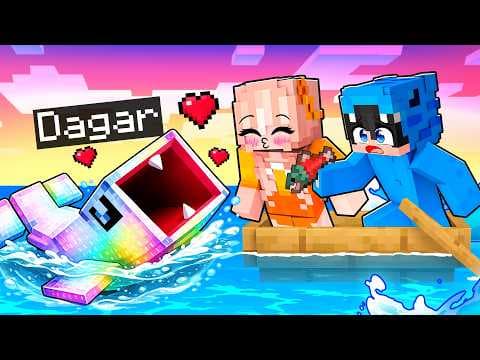 Me Hice pasar por BEBÉ BLOOP OP en UNA BALSA en Minecraft!