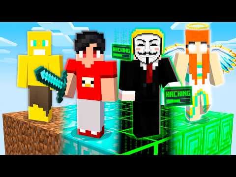 SOBREVIVEMOS como NOOB vs PRO vs HACKER em um chunk