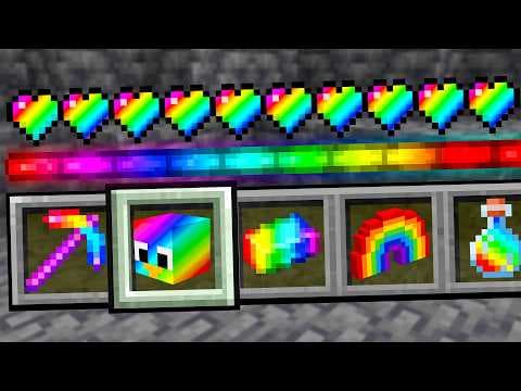 Minecraft, But Everything is RAINBOW…