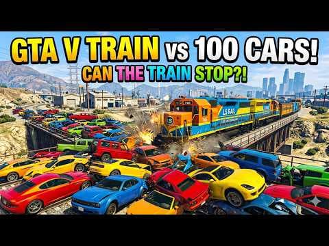 GTA 5 LIVE | Train vs 100 Luxury Cars 😱🔥 कौन बचेगा?