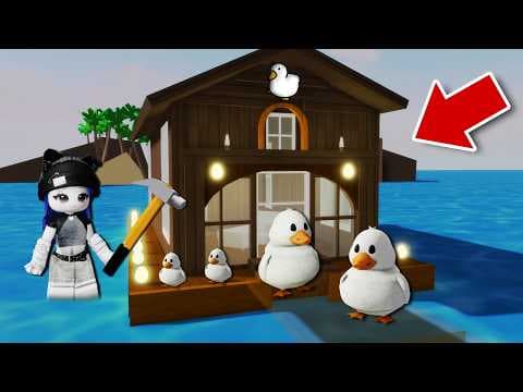 สร้างบ้านกลางน้ำให้เป็ดกำพร้าใน🏡Brookhaven | Roblox Create Props Brookhaven